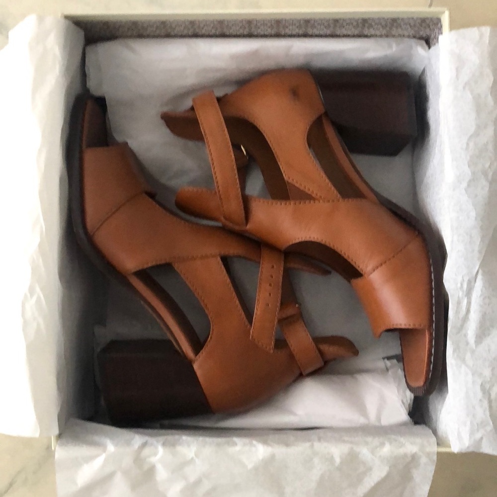 M. Gemi Tan Arianna Caged Heeled Sandal IT41 (see fit info in description)
